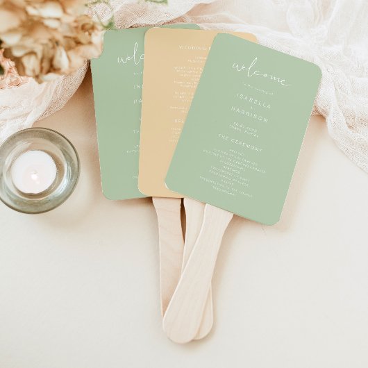 Éventail LEAH Vibrant Pastel Programme de mariage Ventilate