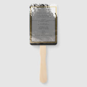 Éventail LeahG BLACK White Gold INK Programme de mariage (Dos)