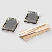 Éventail LeahG BLACK White Gold INK Programme de mariage (Non-assemblé)