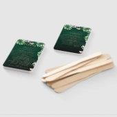 Éventail LeahG Mariage botanique vert tropical (Non-assemblé)