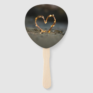 Éventail LED Heart Wedding Hand Fan | Set of 10