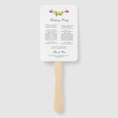 Éventail Lemon Floral Amalfi Programme de mariage italien (Dos)