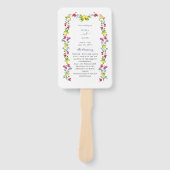 Éventail Lemon Floral Amalfi Programme de mariage italien (Devant)