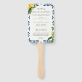Éventail Lemon Positano Programme de Cérémonie Mariage ital (Dos)
