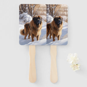 Éventail Leonberger Laissez-le neiger Noël
