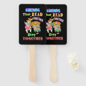 Éventail Les amis qui lisent ensemble restent ensemble (Devant et derrière)