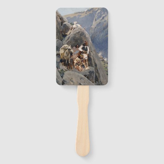 Éventail Les guerriers d'Apache : une embuscade sur la cava (Devant)