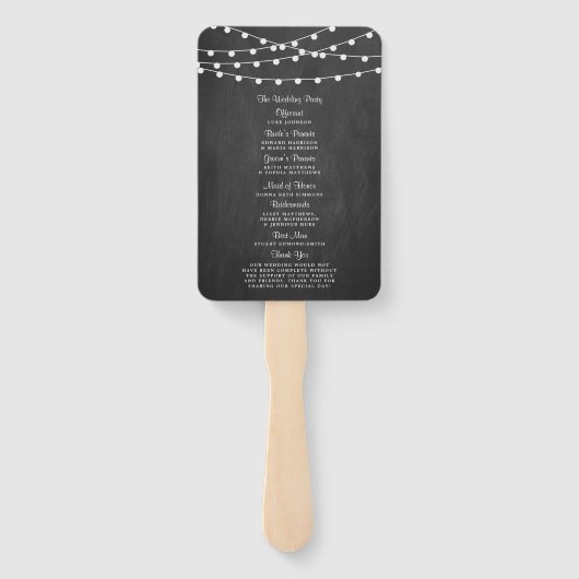 Éventail Les Lumières De Chaîne Sur La Collection De Mariag (Dos)