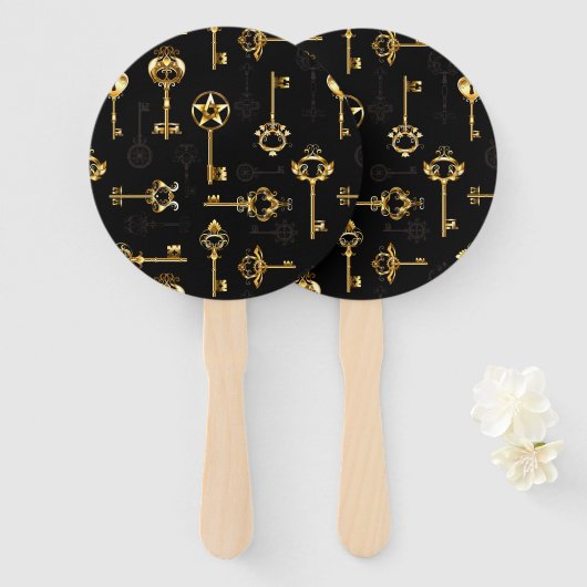 Éventail Les Patters de Seamless avec Golden Keys (Devant et derrière)