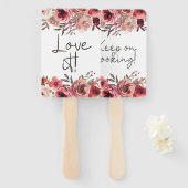 Éventail Les Roses Floraux Rouges Blush Disent Oui À La Rob (Devant et derrière)