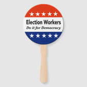 Éventail Les Travailleurs Électoraux Le Font Pour La Démocr (Dos)