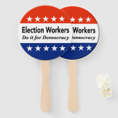Éventail Les Travailleurs Électoraux Le Font Pour La Démocr (Devant et derrière)