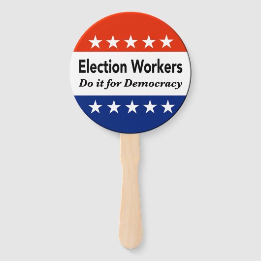 Éventail Les Travailleurs Électoraux Le Font Pour La Démocr (Devant)