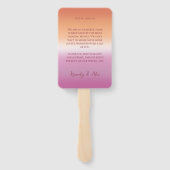 Éventail Lesbian Wedding Photo Pride Flag Gradient Program (Dos)