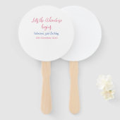 Éventail lets the adventure begins 30th birthday add name  (Devant et derrière)