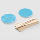 Éventail Lettre initiale A, Aqua Blue (Non-assemblé)