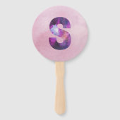 ÉVENTAIL LETTRE S DE L'ESPACE ROSE ET POROUILLE (Dos)