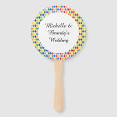 Éventail LGBTQ Lesbian Silhouette et Rainbow Ladies Custom (Dos)