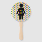Éventail LGBTQ Lesbian Silhouette et Rainbow Ladies Custom (Devant)