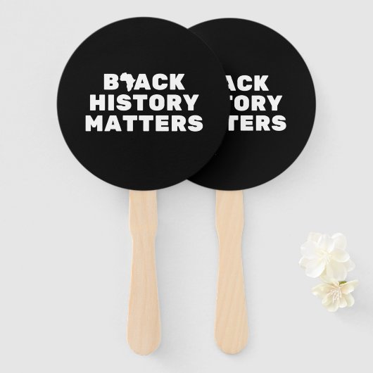 Éventail L'histoire noire compte (Devant et derrière)