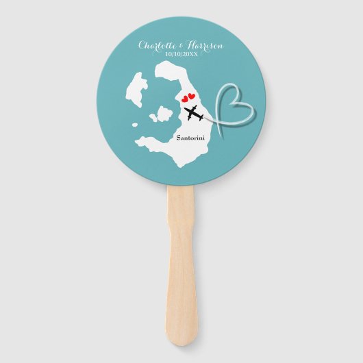 Éventail Lieu de mariage Santorin (Devant)