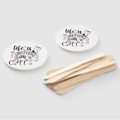 Éventail Life is Better With a Cat quote slogan (Non-assemblé)