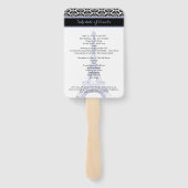 Éventail Lilac et Black Paris Quinceanera Programme (Dos)