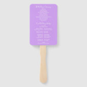 Éventail Lilac Orchid Lavender Script Wedding Programme (Dos)