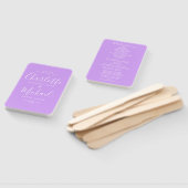Éventail Lilac Orchid Lavender Script Wedding Programme (Non-assemblé)
