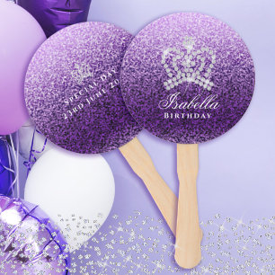 Éventail Lilac pourpre de couronne brillante