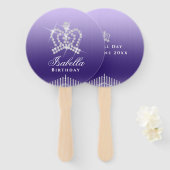 Éventail Lilac pourpre de couronne brillante (Devant et derrière)