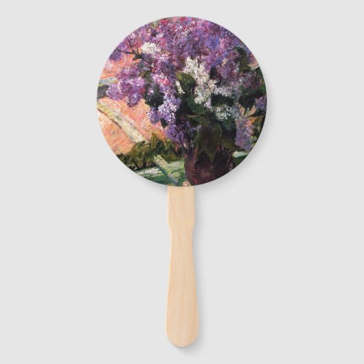 Éventail Lilacs dans une fenêtre par Mary Cassatt (Devant)