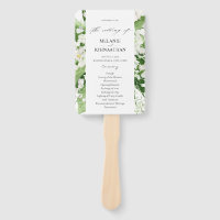 Lily de la vallée White Floral Wedding Programme