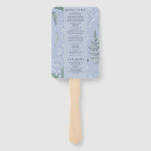 Éventail Lily de Valley || Bleu clair avec programme photo (Dos)