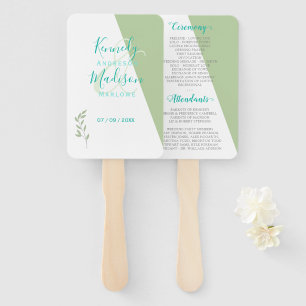 Éventail Lime Géométrique Magnifique minimaliste Mariage