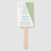 Éventail Lime Géométrique Magnifique minimaliste Mariage (Dos)