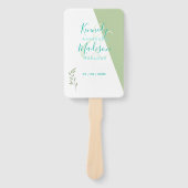 Éventail Lime Géométrique Magnifique minimaliste Mariage (Devant)