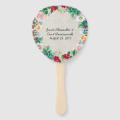 Éventail Linge Look Floral Wreath Programme de mariage Vent (Dos)