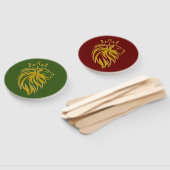 Éventail Lion Avec Couronne - Style Or 2 (Non-assemblé)