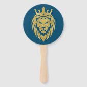Éventail Lion Avec Couronne - Style Or 3 (Devant)