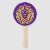 Éventail Lion Avec Couronne - Style Or 4 (Devant)