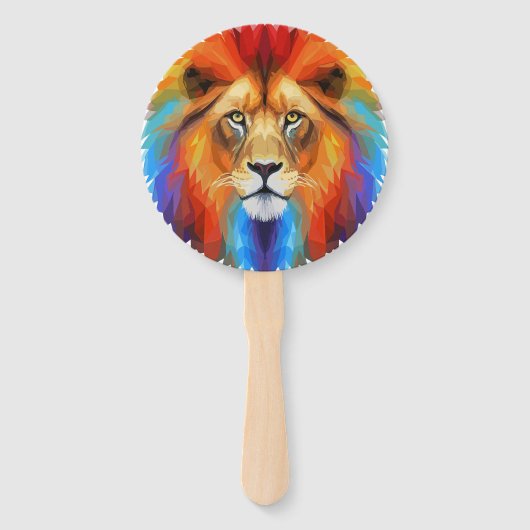 Éventail Lion coloré (Dos)
