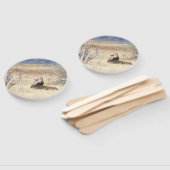 Éventail Lion de Yawning (Non-assemblé)