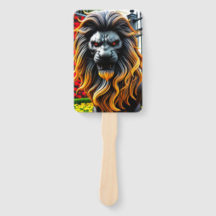 Éventail Lion en colère