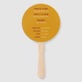 Éventail Liste des mariages (Dos)