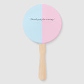 Éventail Llama Genre Révélation Baby shower Hand Fan (Dos)