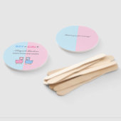 Éventail Llama Genre Révélation Baby shower Hand Fan (Non-assemblé)