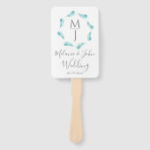 Éventail Logo circulaire de feuille de palmier tropical pou (Devant)