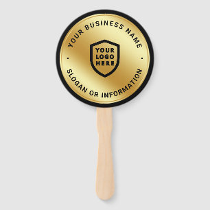 Éventail Logo d'entreprise Minimaliste Or pur simple