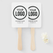 Éventail Logo Et Slogan Personnalisés Avec Promotions (Devant et derrière)